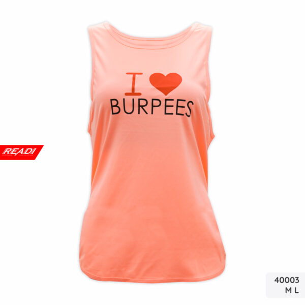 Áo tanktop lưới tập gym - I love burpees