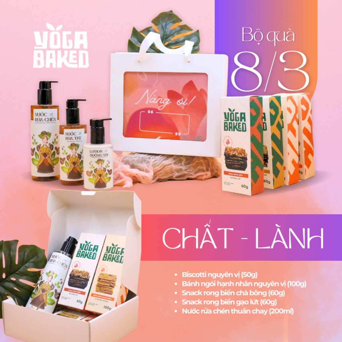 Bộ quà tặng "Chất - Lành" dịp 8/3 với 8 mẫu gồm 8 cách gọi sáng tạo