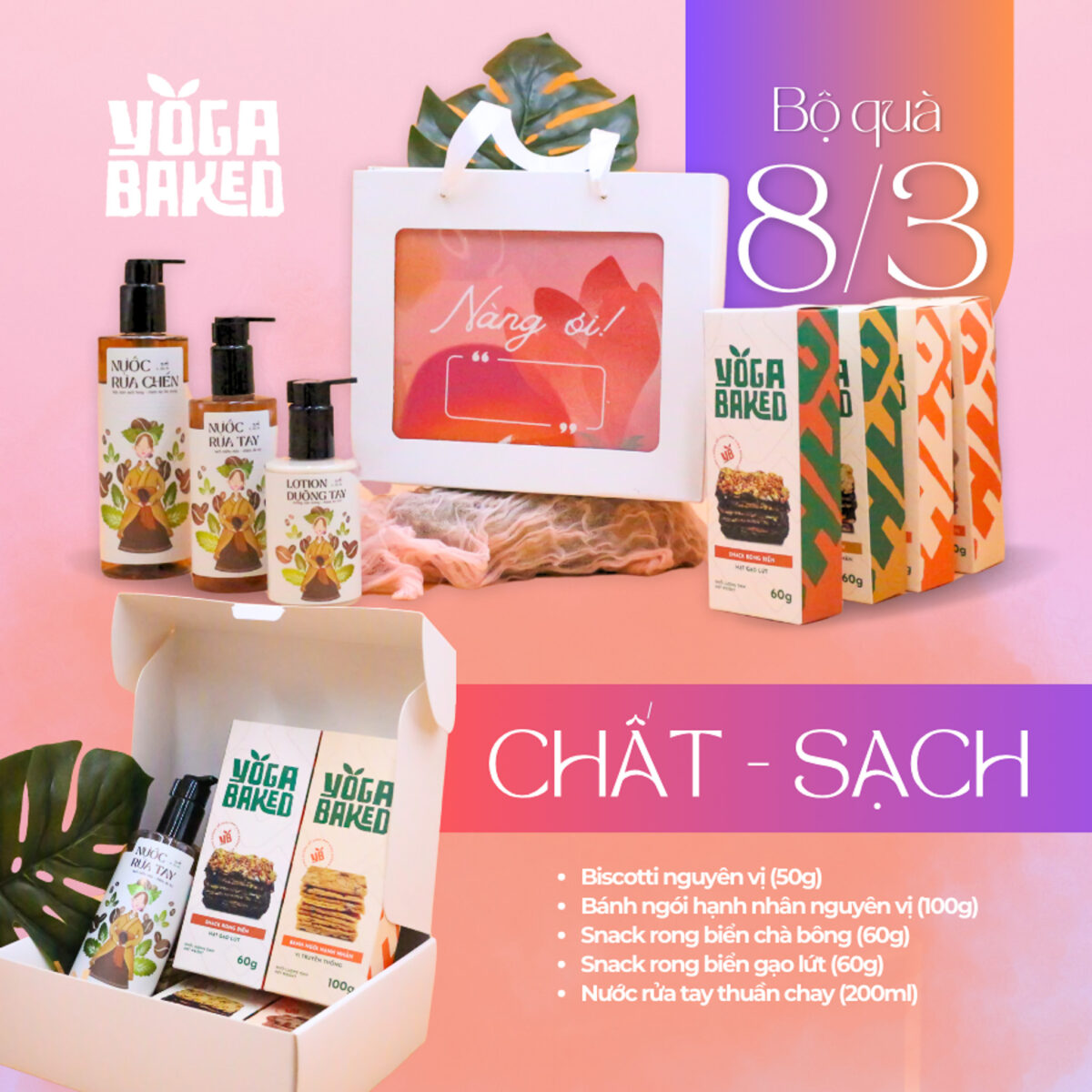 Bộ quà tặng "Chất - Sạch" dịp 8/3 với 8 mẫu gồm 8 cách gọi sáng tạo
